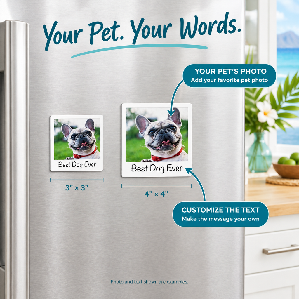 Personalized Pet Photo Fridge Magnet