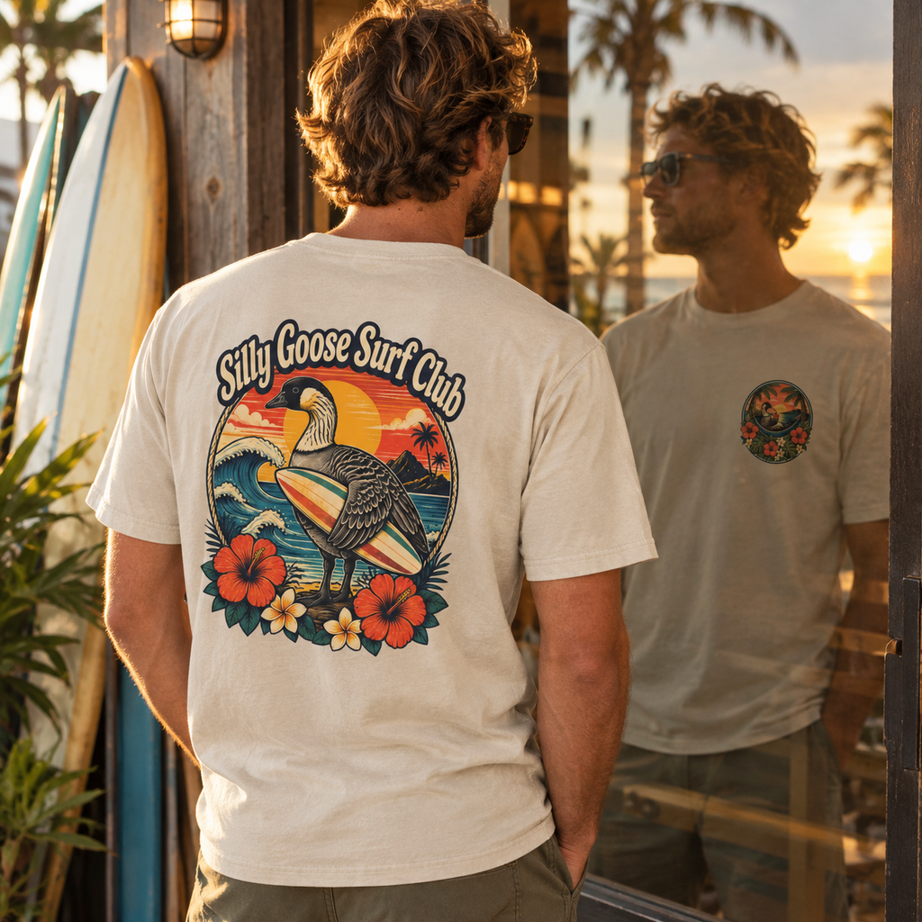Silly Goose Surf Club Shirt – Retro Hawaiian Nēnē