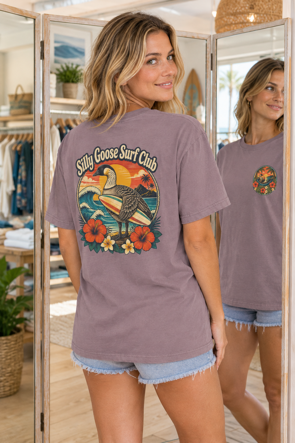 Silly Goose Surf Club Shirt – Retro Hawaiian Nēnē