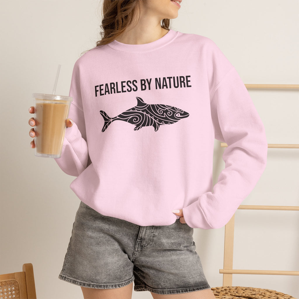 Fearless by Nature Tribal Shark Crewneck Sweatshirt