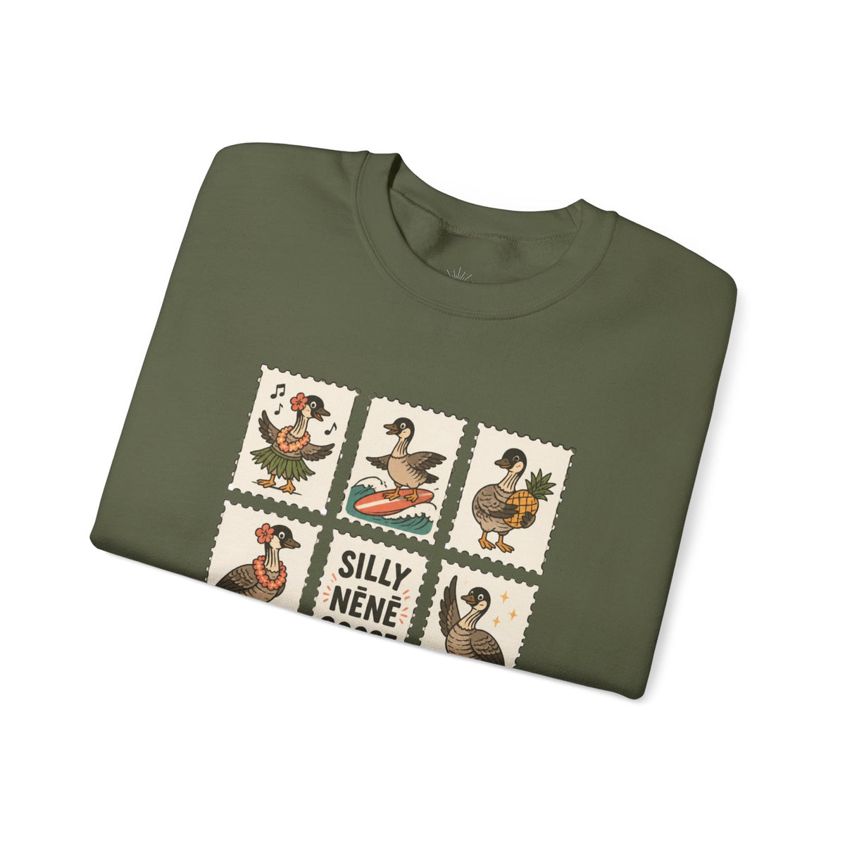 Silly Nēnē Goose Stamp Crewneck – Vintage Hawaiian