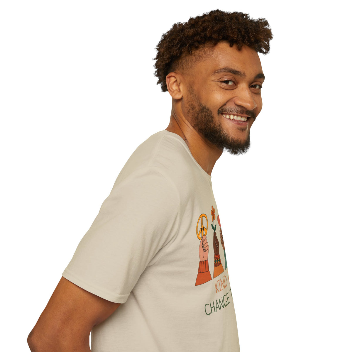 Kind People Change the World T-Shirt | Peace Flower Heart Rose Hands