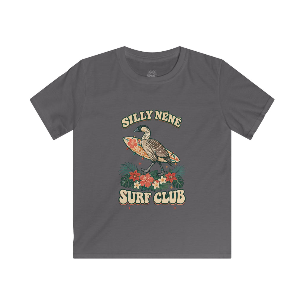 Silly Nēnē Surf Club Kids Christmas Tee – Hawaiian Goose Holiday Shirt