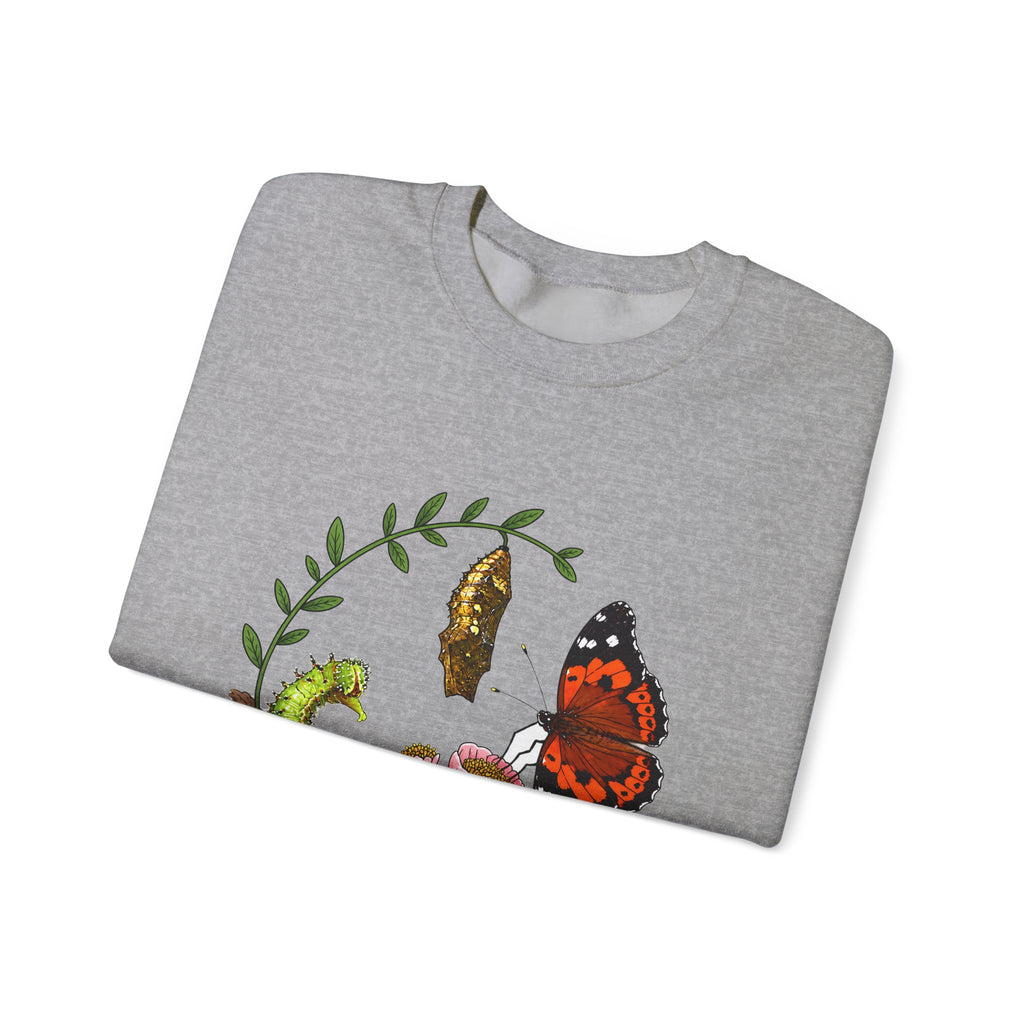 “Give Yourself Time” Butterfly Metamorphosis Crewneck