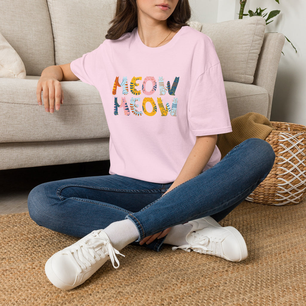 Meow Meow T-Shirt – Cute Cartoon Cats Graphic Tee