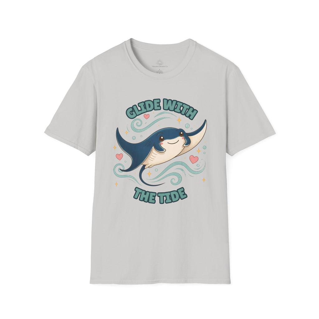 Manta Ray T-Shirt, Glide With the Tide Ocean Graphic