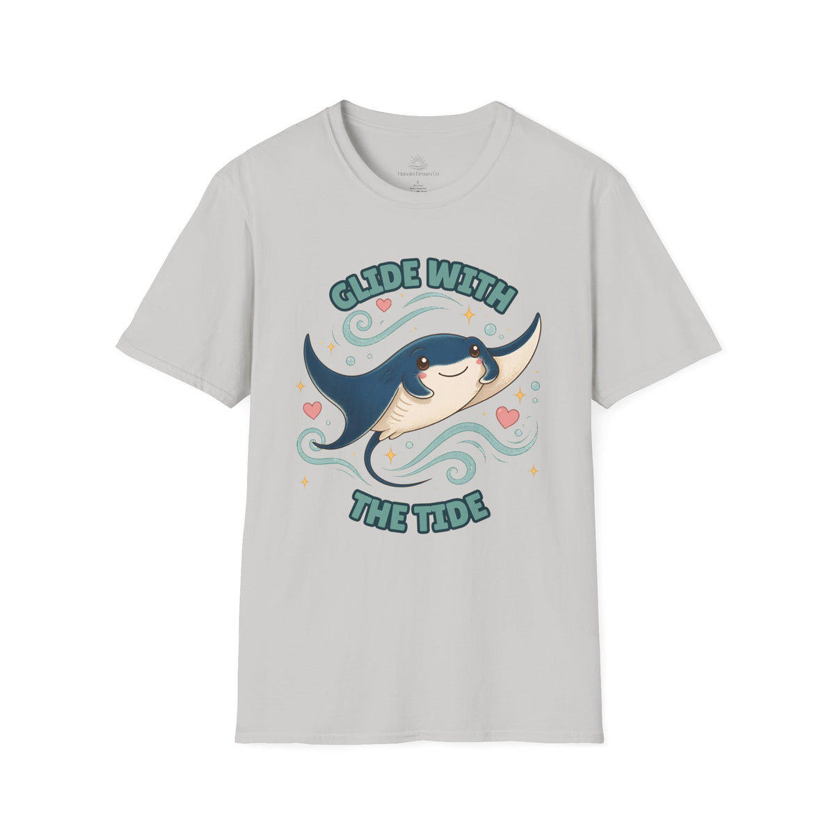 Manta Ray T-Shirt, Glide With the Tide Ocean Graphic