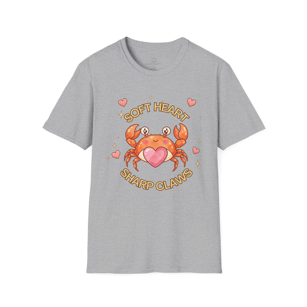 Soft Heart Sharp Claws Cute Crab T-Shirt, Ocean Graphic