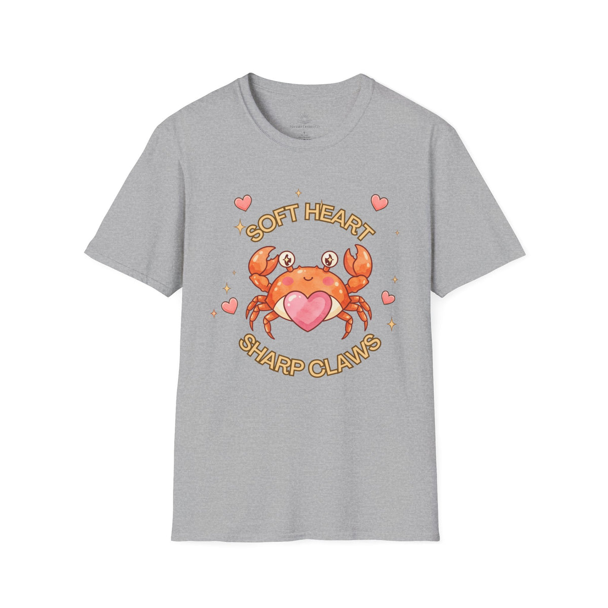 Soft Heart Sharp Claws Cute Crab T-Shirt, Ocean Graphic