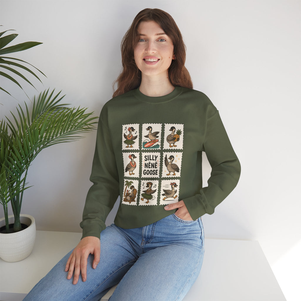 Silly Nēnē Goose Stamp Crewneck – Vintage Hawaiian