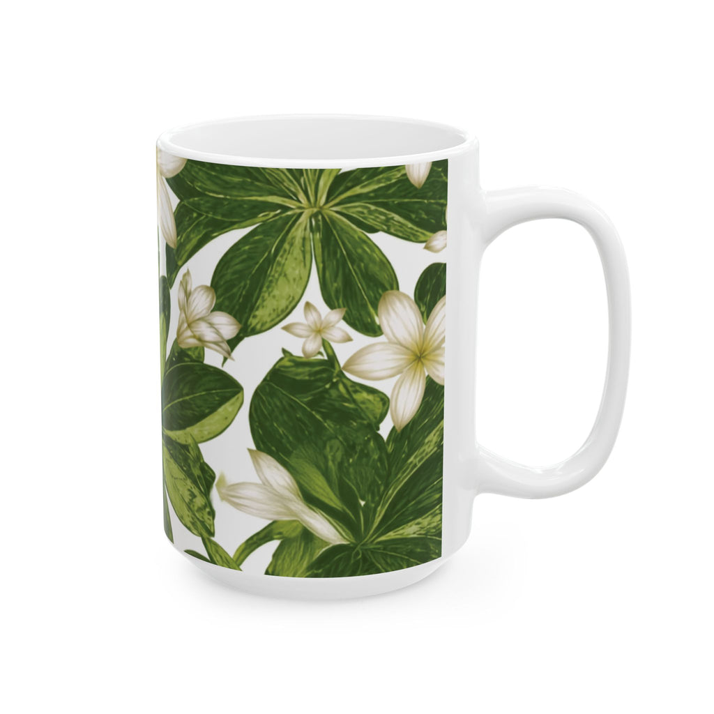 Naupaka Floral Ceramic Mug – Hawaiian Half-Flower Coffee Cup