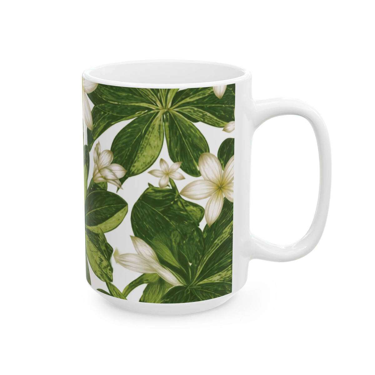 Naupaka Floral Ceramic Mug – Hawaiian Half-Flower Coffee Cup
