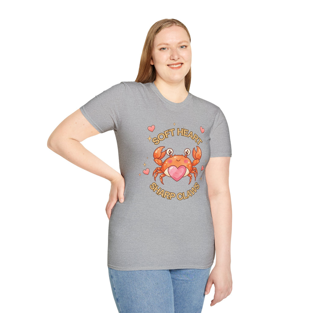 Soft Heart Sharp Claws Cute Crab T-Shirt, Ocean Graphic