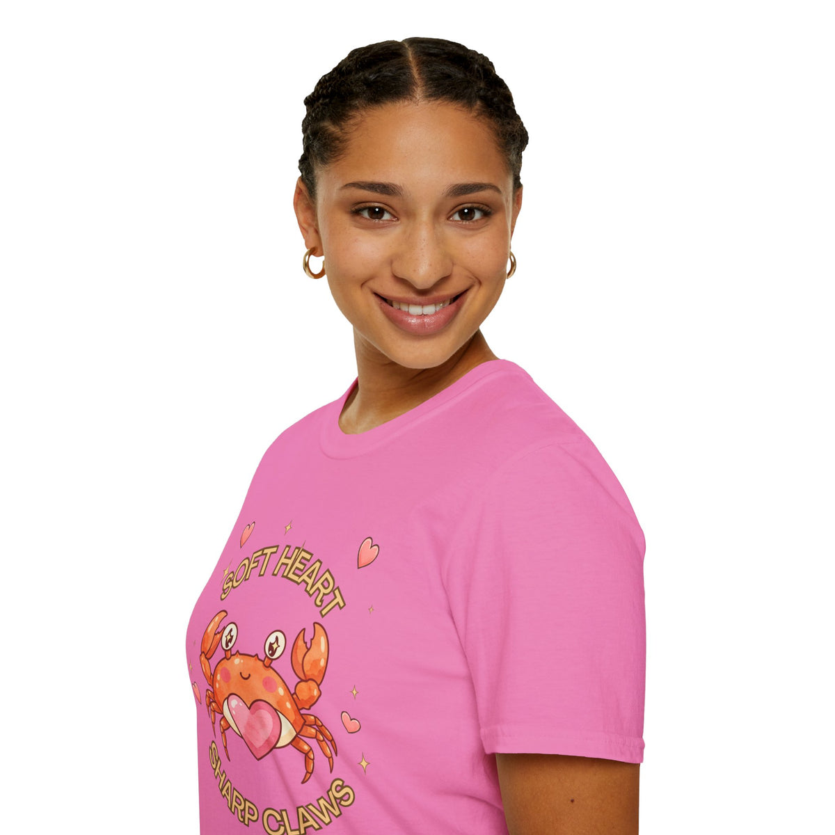 Soft Heart Sharp Claws Cute Crab T-Shirt, Ocean Graphic