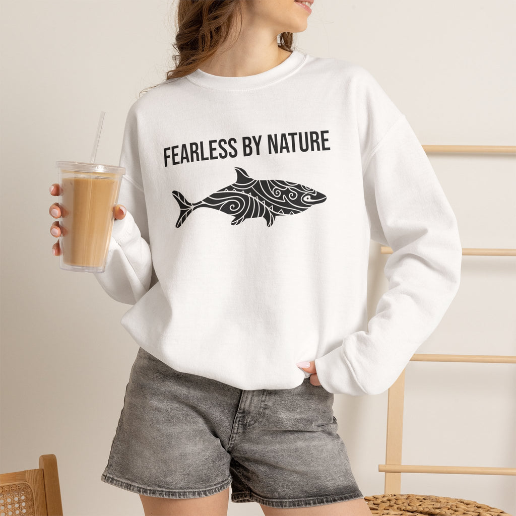 Fearless by Nature Tribal Shark Crewneck Sweatshirt