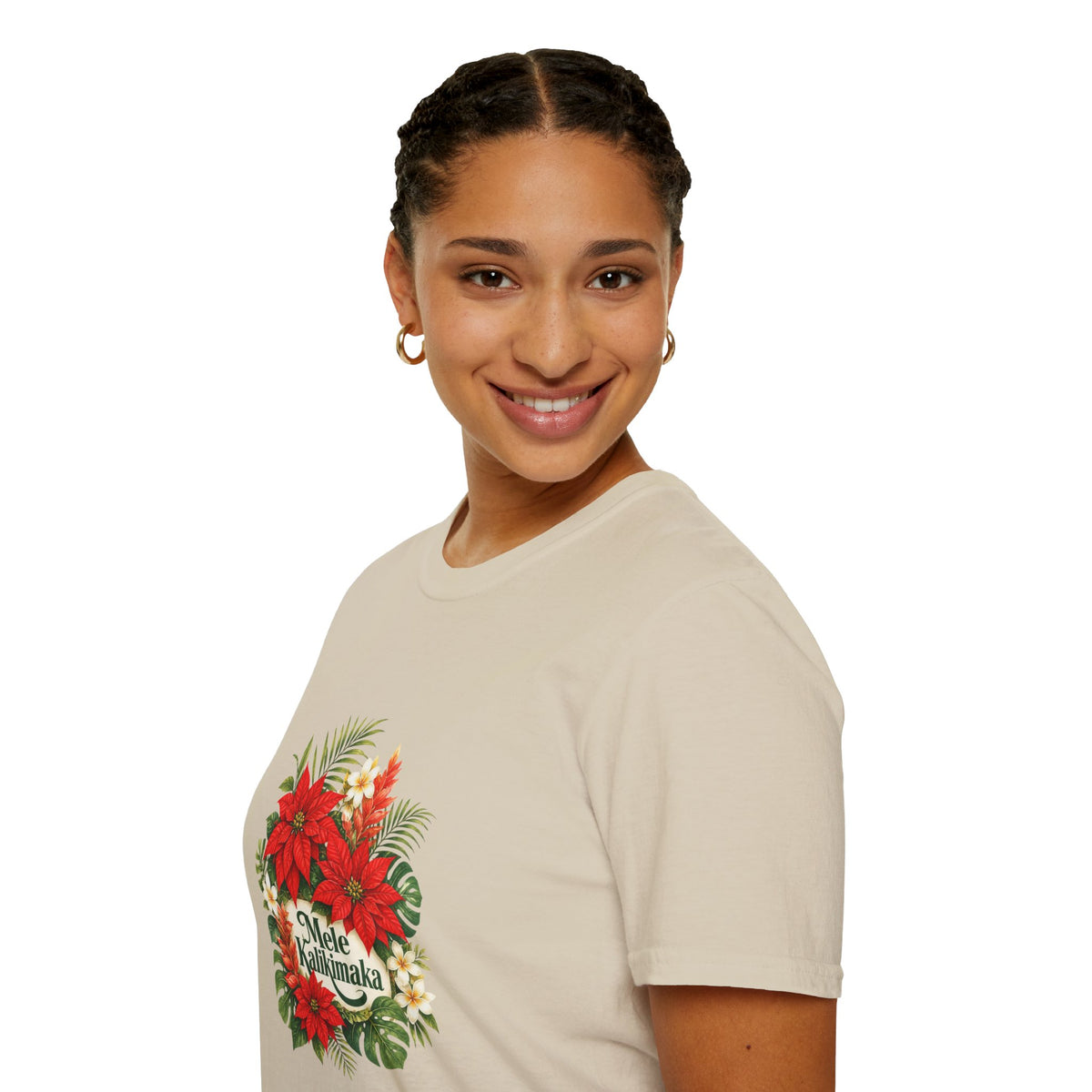 Mele Kalikimaka Poinsettia Holiday T-Shirt