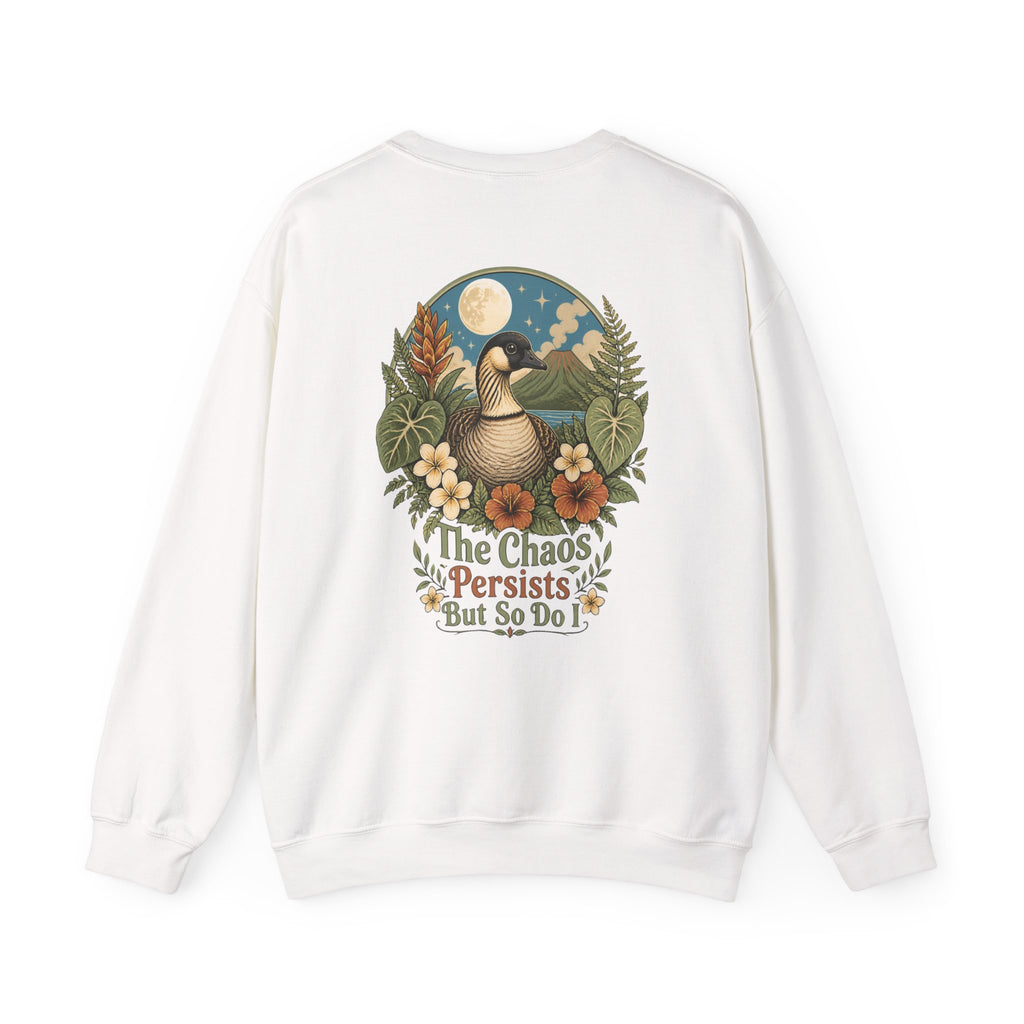 Vintage Goose Floral Crewneck – “Chaos Persists” Design