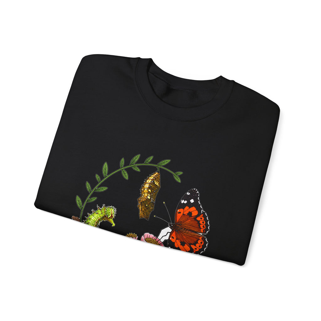 “Give Yourself Time” Butterfly Metamorphosis Crewneck