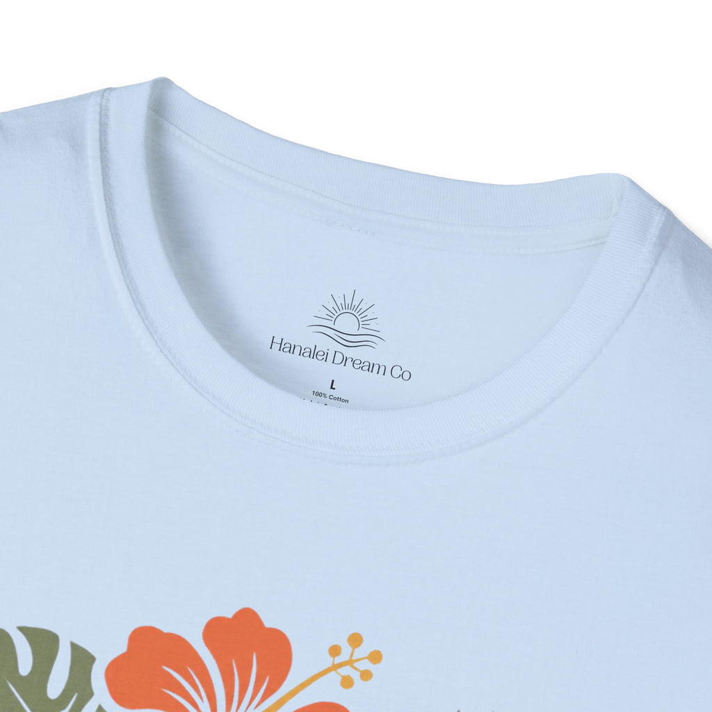“DOG MAMA” Floral Paw Print Tropical Tee