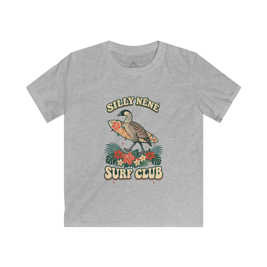 Silly Nēnē Surf Club Kids Christmas Tee – Hawaiian Goose Holiday Shirt