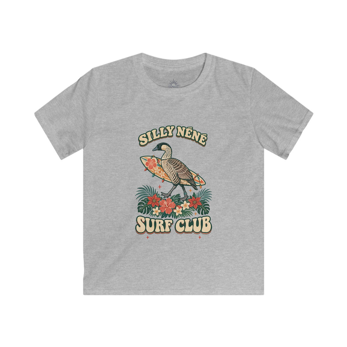 Silly Nēnē Surf Club Kids Christmas Tee – Hawaiian Goose Holiday Shirt