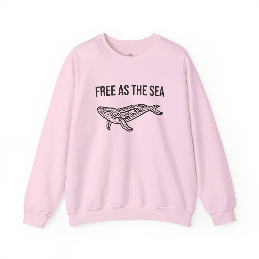 Free As The Sea Whale Sweatshirt – Tribal Ocean Design