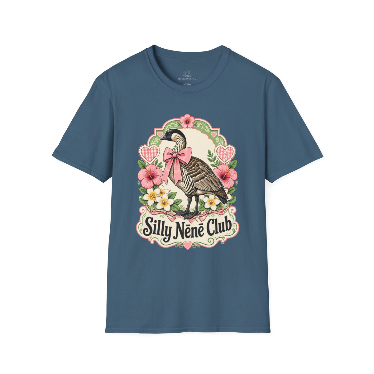 Silly Nēnē Club T-Shirt — Retro Hawaiian Goose Floral