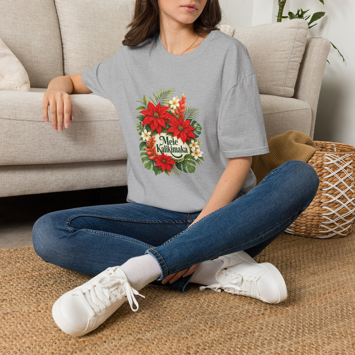 Mele Kalikimaka Poinsettia Holiday T-Shirt