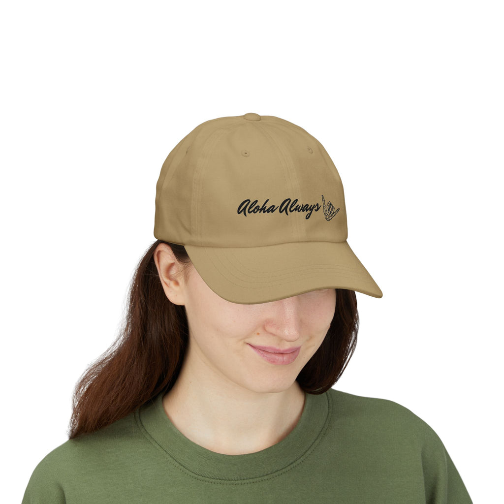 Aloha Always Dad Cap — Hawaiian Skeleton Shaka Hat