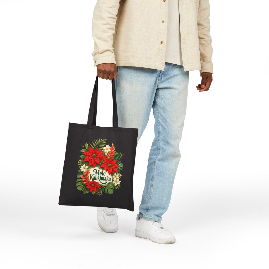 Mele Kalikimaka Floral Tote Bag