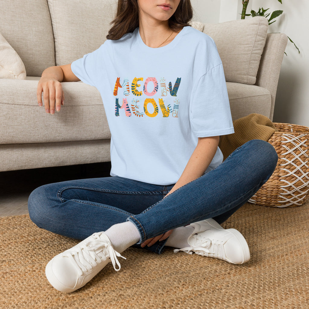 Meow Meow T-Shirt – Cute Cartoon Cats Graphic Tee