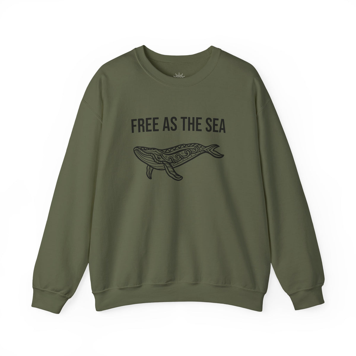 Free As The Sea Whale Sweatshirt – Tribal Ocean Design