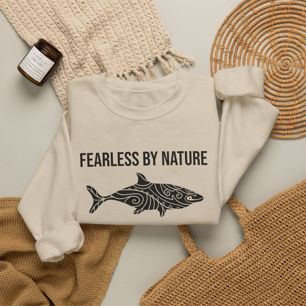 Fearless by Nature Tribal Shark Crewneck Sweatshirt
