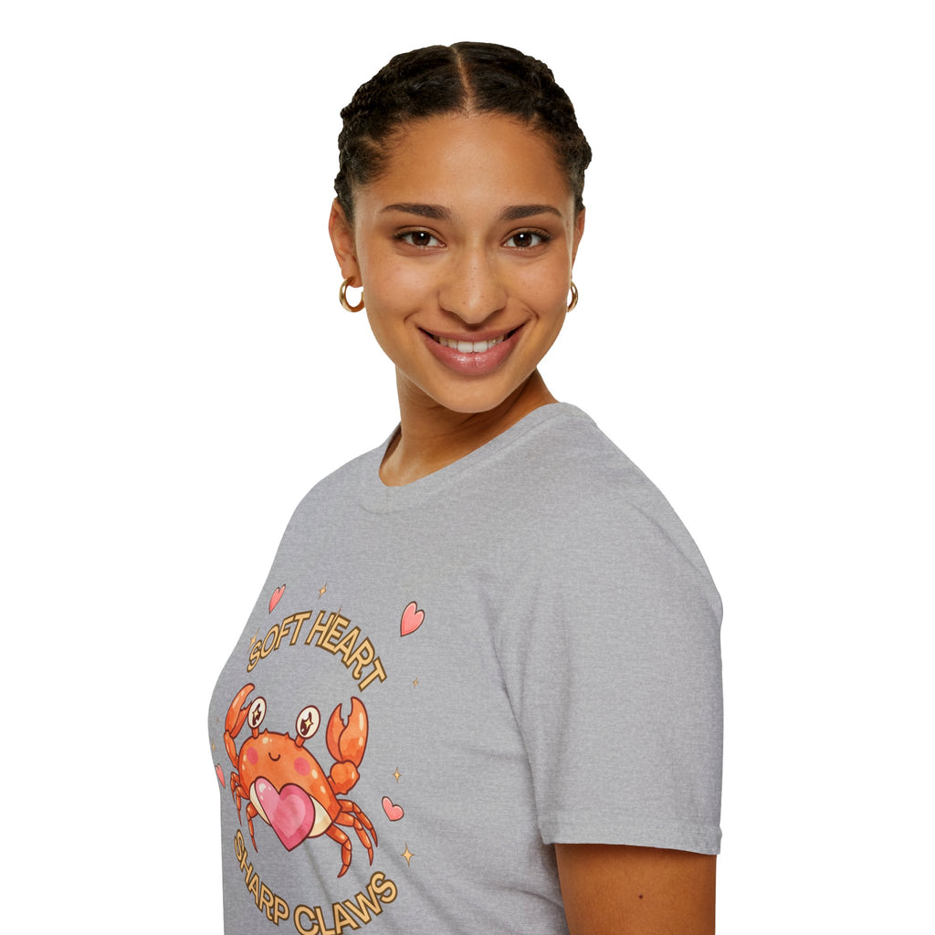 Soft Heart Sharp Claws Cute Crab T-Shirt, Ocean Graphic