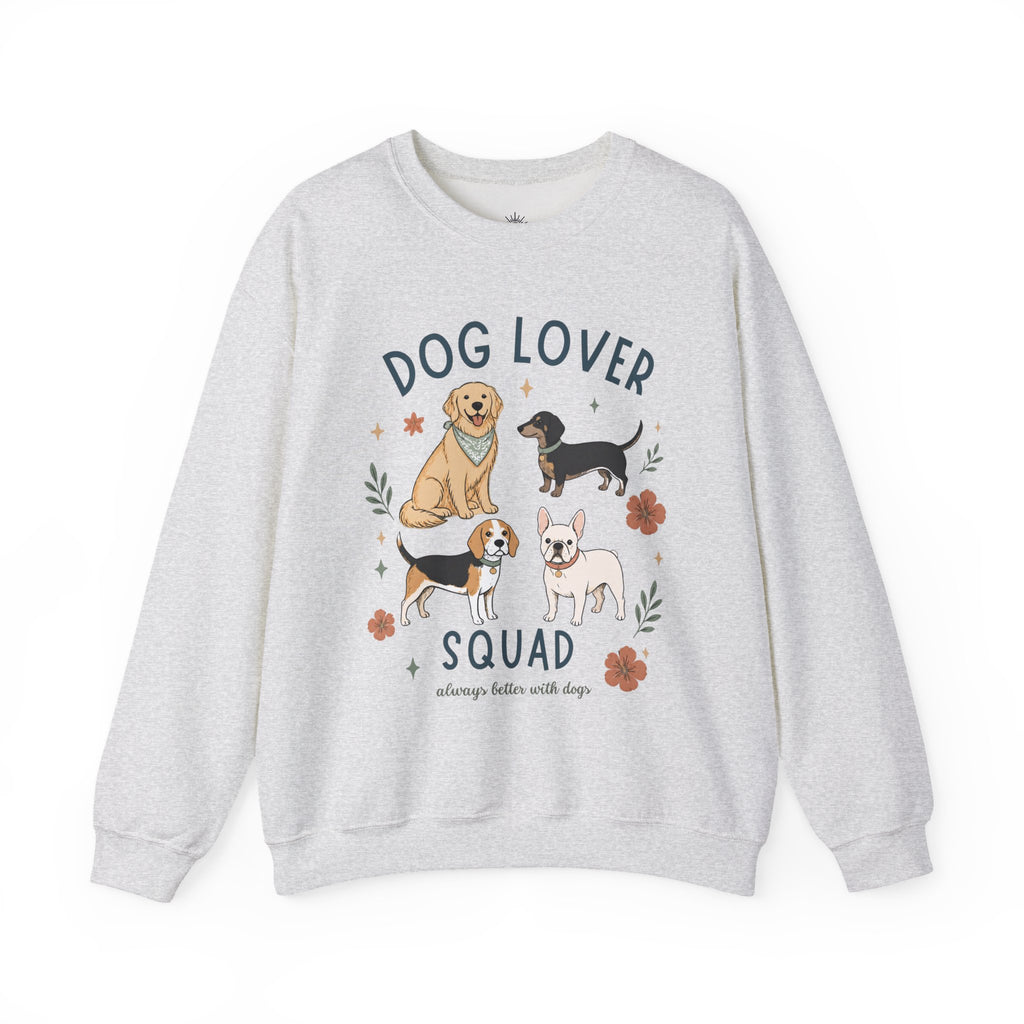Dog Lover Squad Crewneck Sweatshirt – Cute Dogs Floral