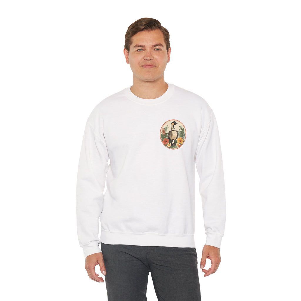 Vintage Goose Floral Crewneck – “Chaos Persists” Design