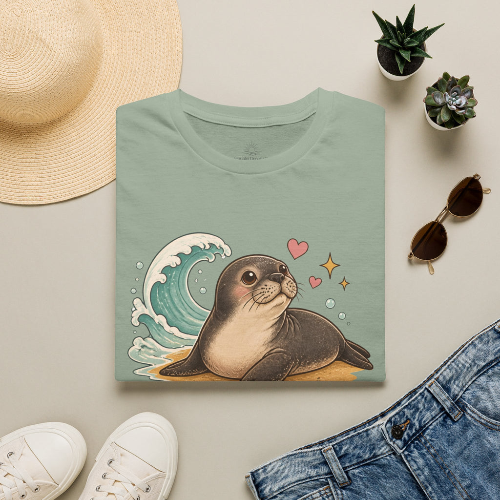 Hawaiian Monk Seal Graphic Shirt – Cute Ocean Design