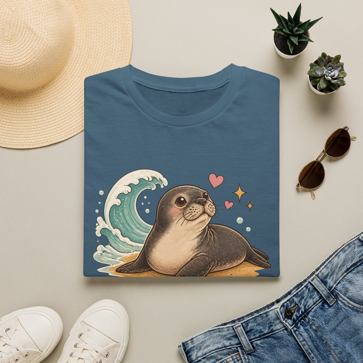 Hawaiian Monk Seal Graphic Shirt – Cute Ocean Design