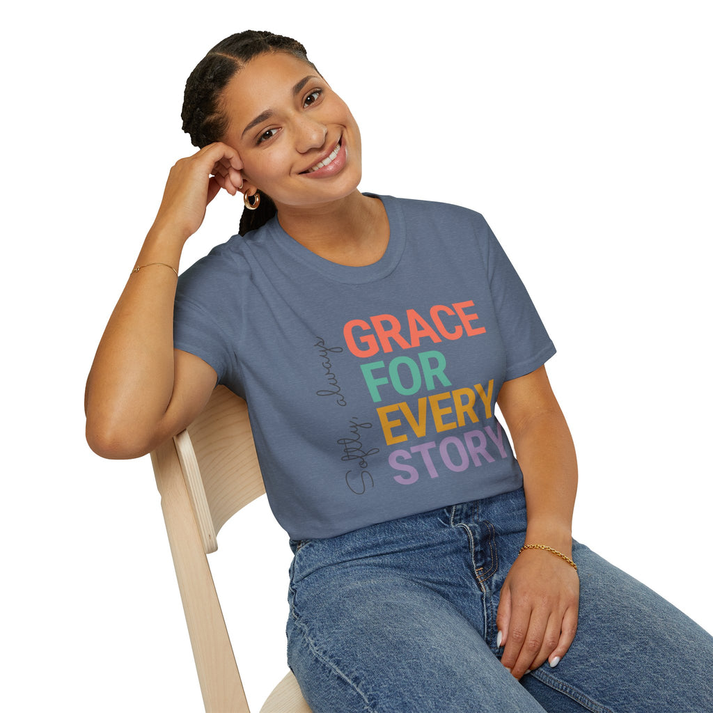 Grace For Every Story T-Shirt | Inspirational Faith Typography
