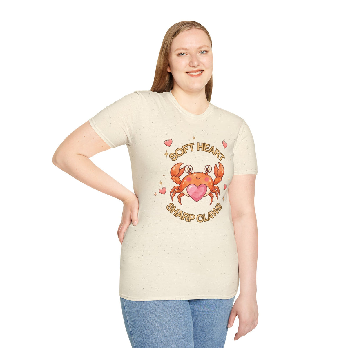 Soft Heart Sharp Claws Cute Crab T-Shirt, Ocean Graphic