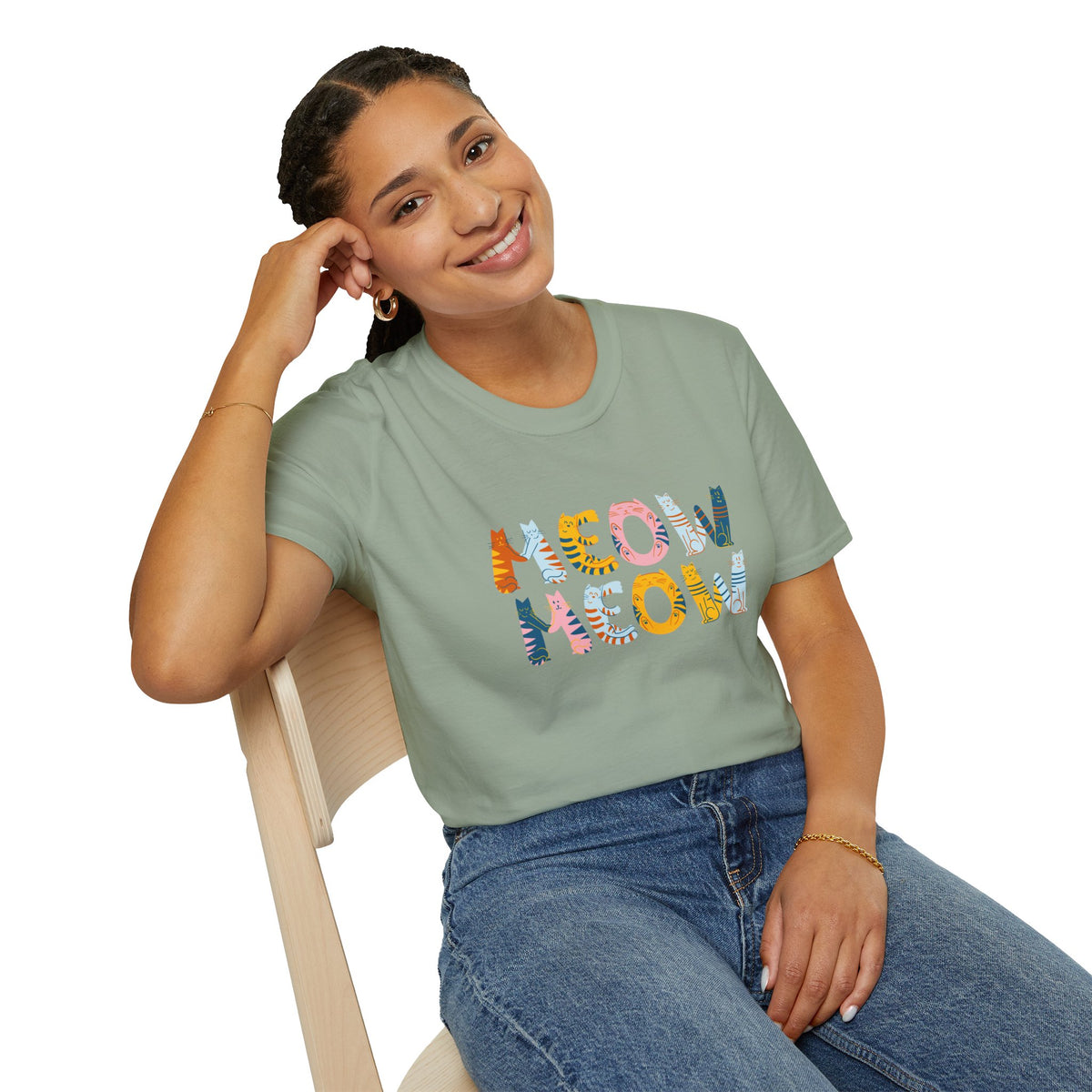 Meow Meow T-Shirt – Cute Cartoon Cats Graphic Tee