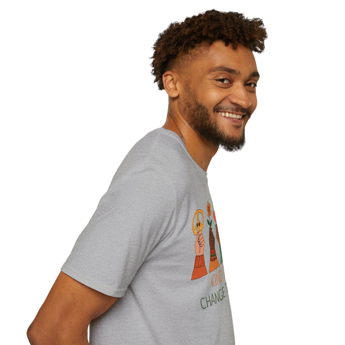 Kind People Change the World T-Shirt | Peace Flower Heart Rose Hands