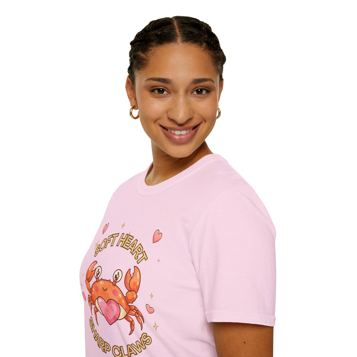 Soft Heart Sharp Claws Cute Crab T-Shirt, Ocean Graphic