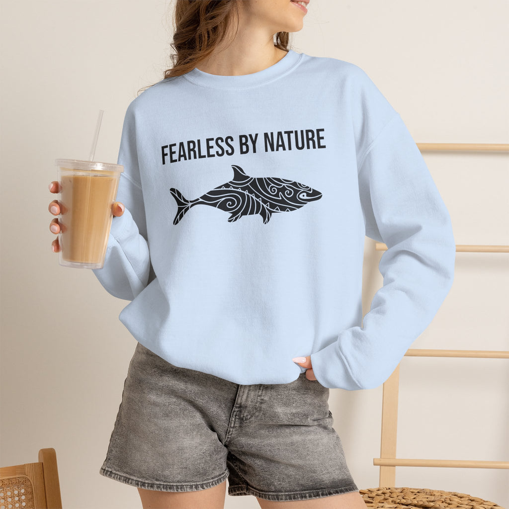 Fearless by Nature Tribal Shark Crewneck Sweatshirt