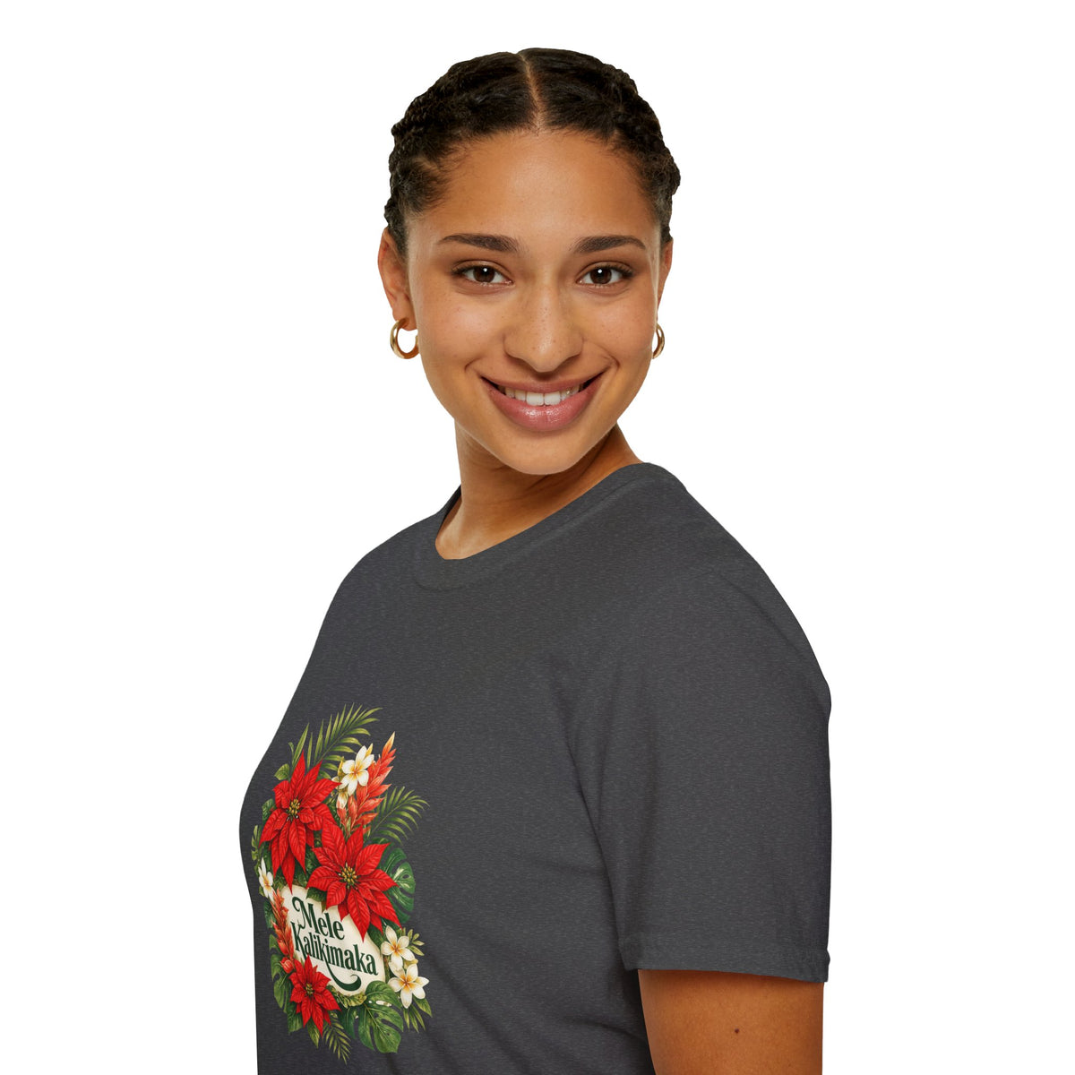 Mele Kalikimaka Poinsettia Holiday T-Shirt