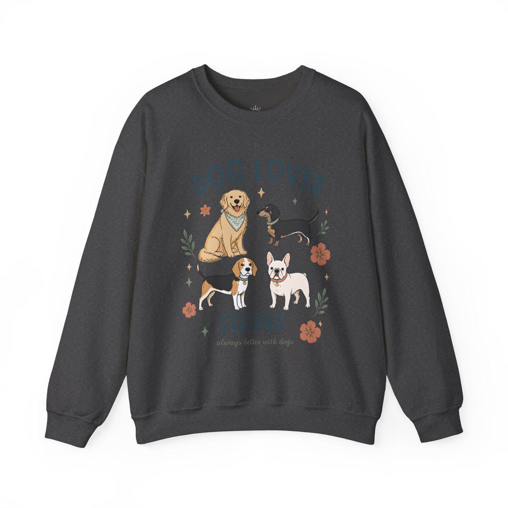 Dog Lover Squad Crewneck Sweatshirt – Cute Dogs Floral