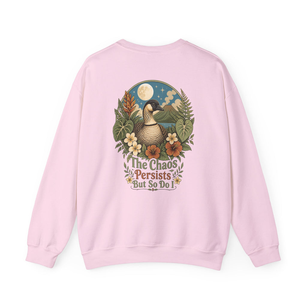 Vintage Goose Floral Crewneck – “Chaos Persists” Design