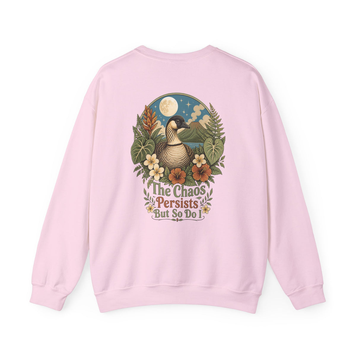 Vintage Goose Floral Crewneck – “Chaos Persists” Design