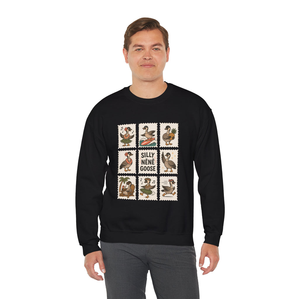 Silly Nēnē Goose Stamp Crewneck – Vintage Hawaiian