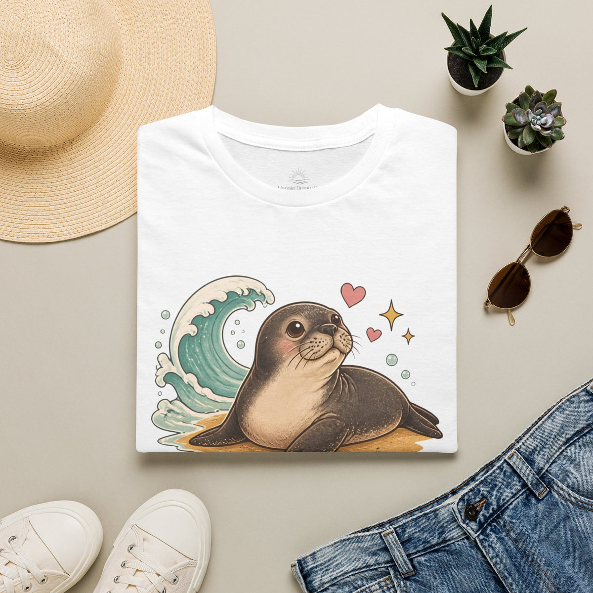 Hawaiian Monk Seal Graphic Shirt – Cute Ocean Design